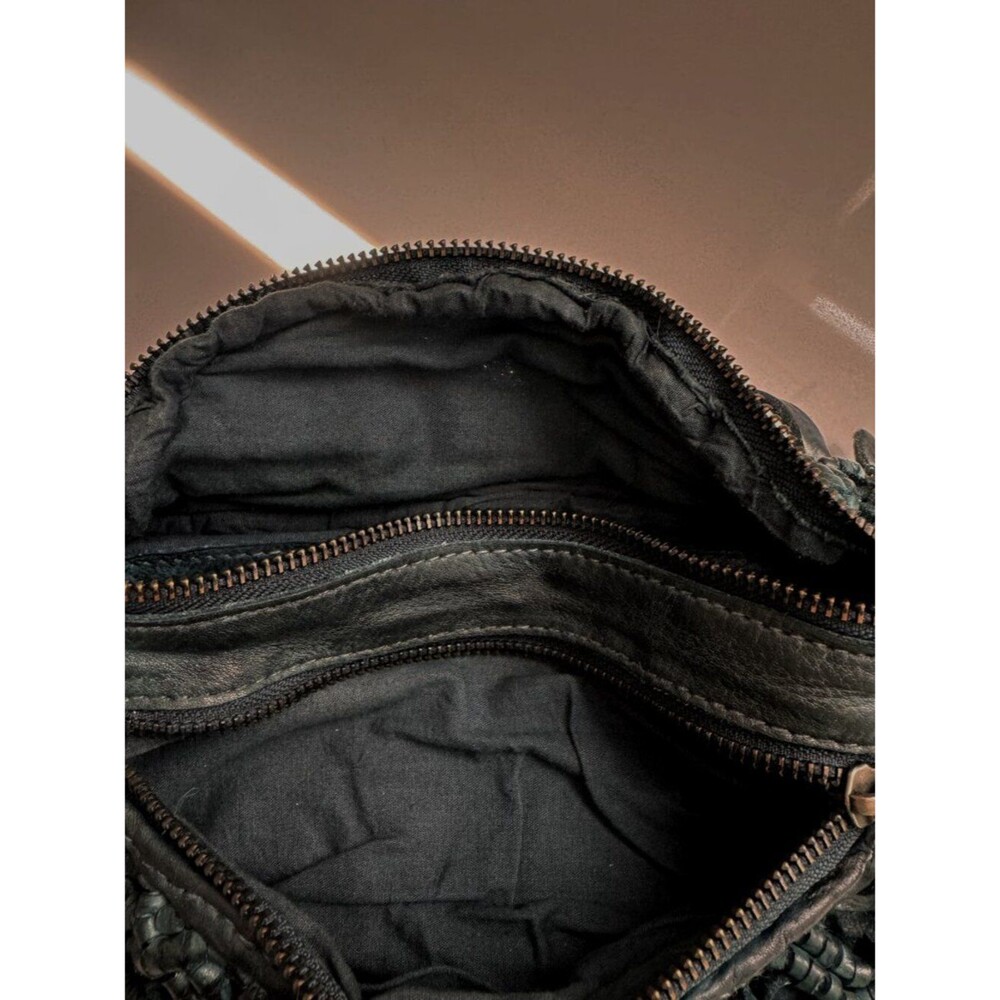 Latico Annie Belt Bag Leather Teal Woven Bag also wear as Sling Bag, Crossbody - Picture 7 of 13
